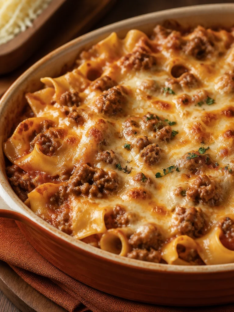 Deliciosa Cazuela de Carne de Res Lombardi servida en un plato tradicional.