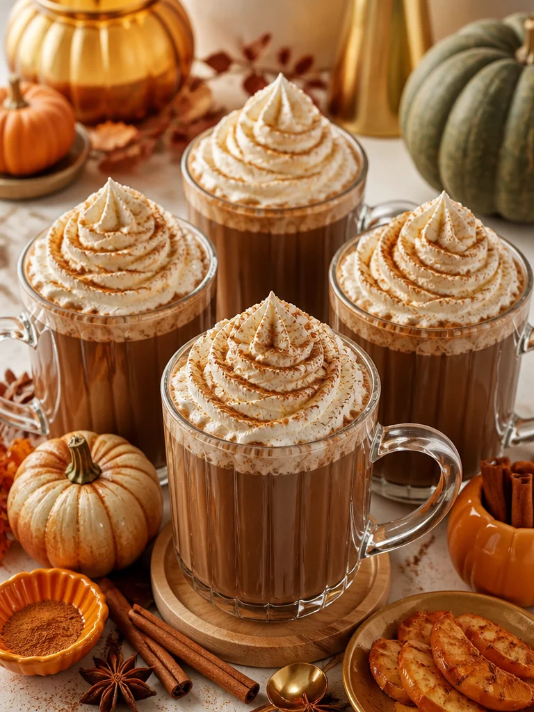 Chocolate caliente de calabaza especiado para Halloween