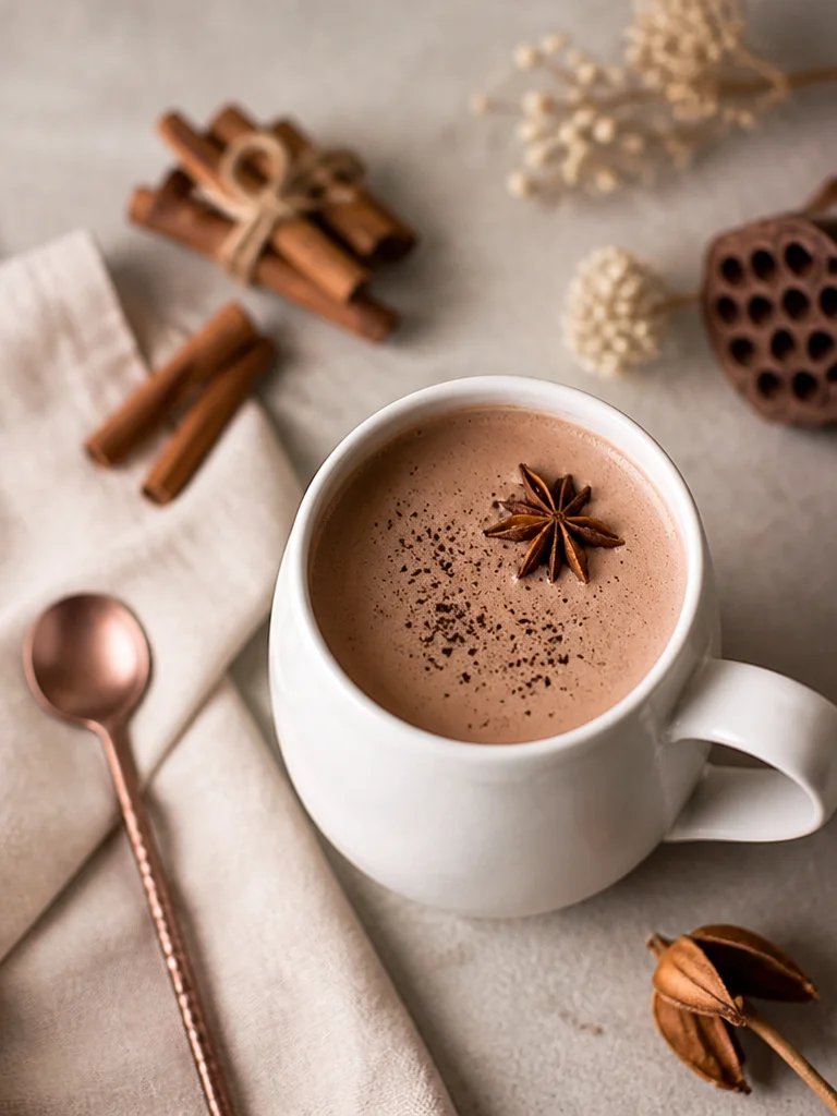 Cocoa caliente Chai hecho en casa