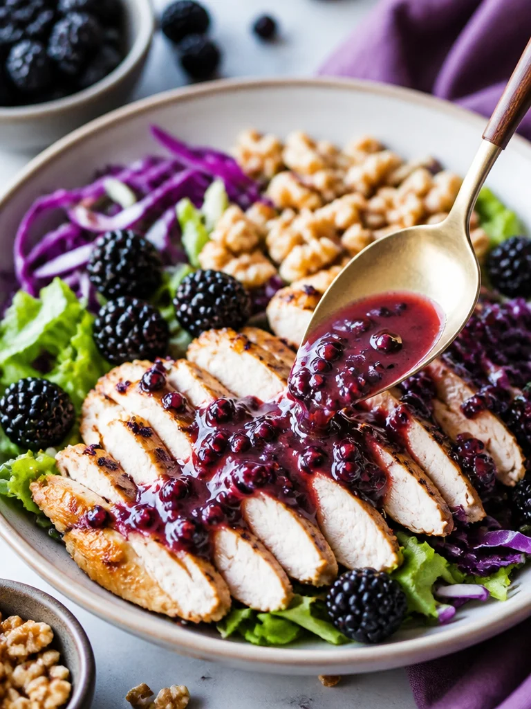 Ensalada de Pollo con Moras