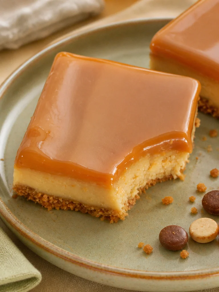 ¡Estas barras de cheesecake de dulce de leche son una deliciosa fantasía!
