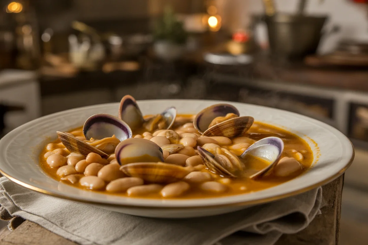 fabes con almejas receta de la abuela