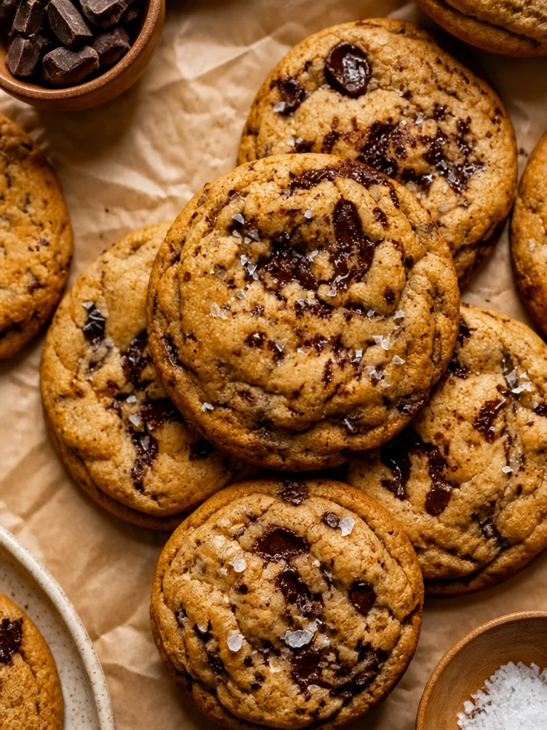 Galletas de calabaza masticables con chispas de chocolate recién horneadas