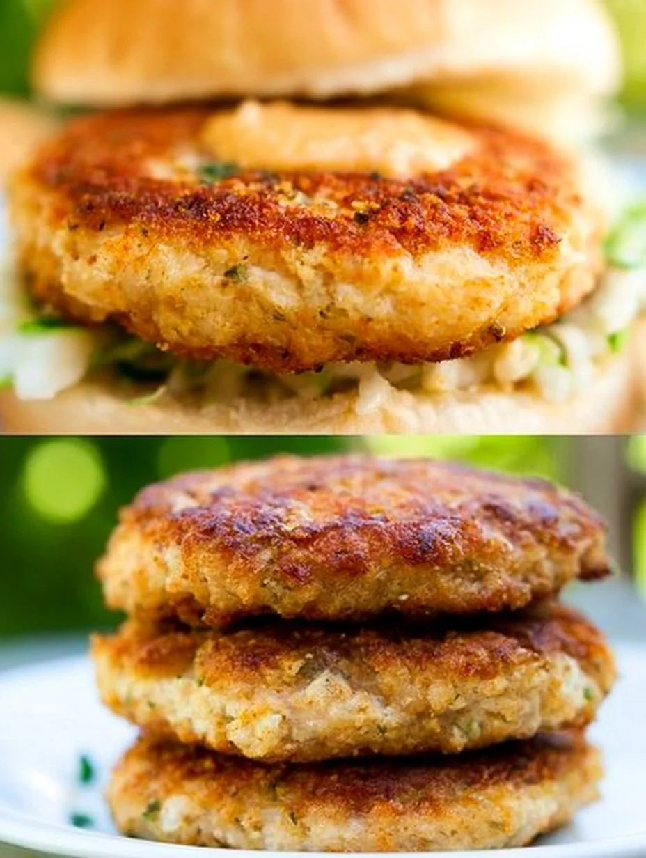 Hamburguesas de Pollo Crujientes