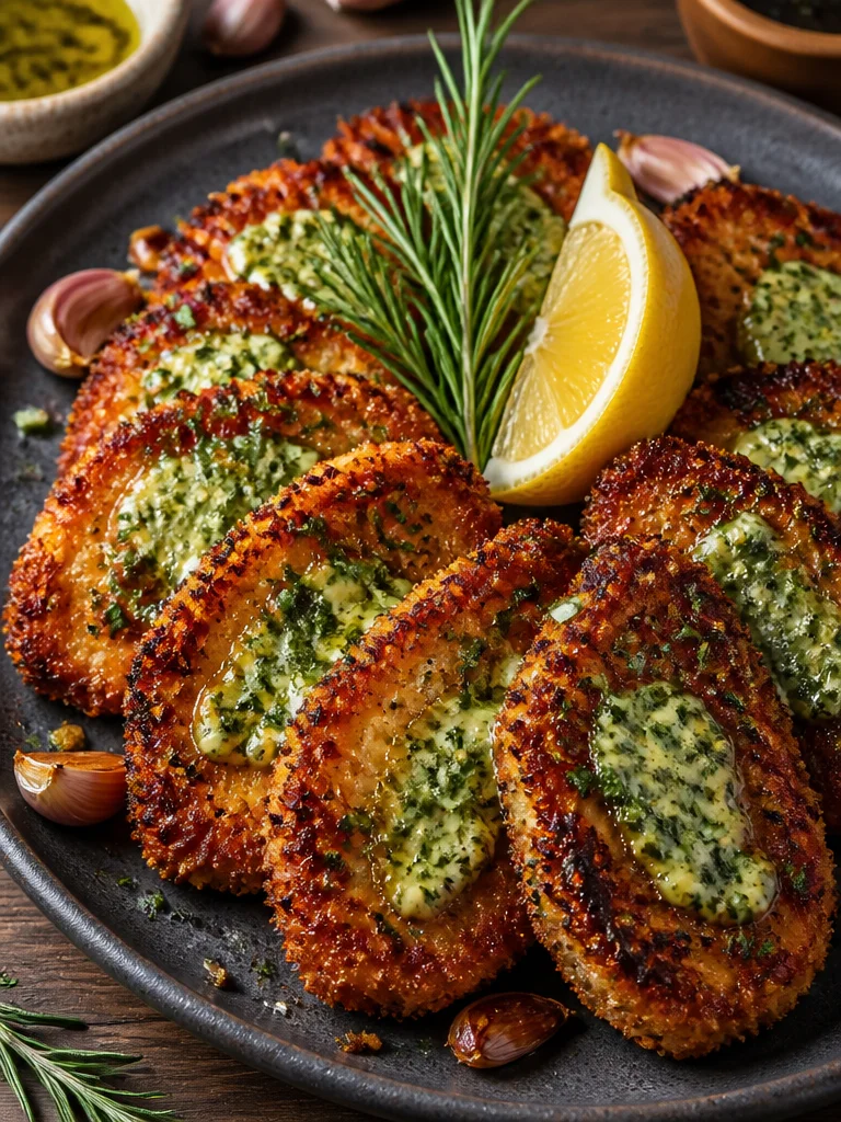 Hot Honey Lemon Feta Baked Chicken Breast with Herb Crust