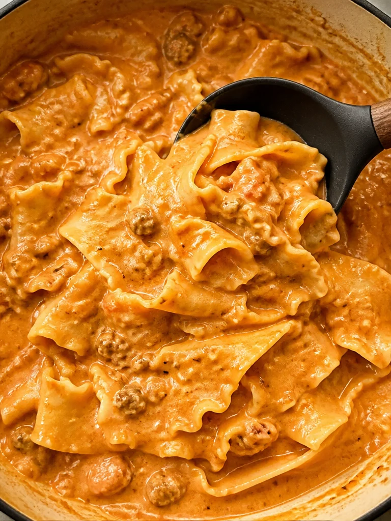 Deliciosa sopa de lasaña fresca con ingredientes sabrosos