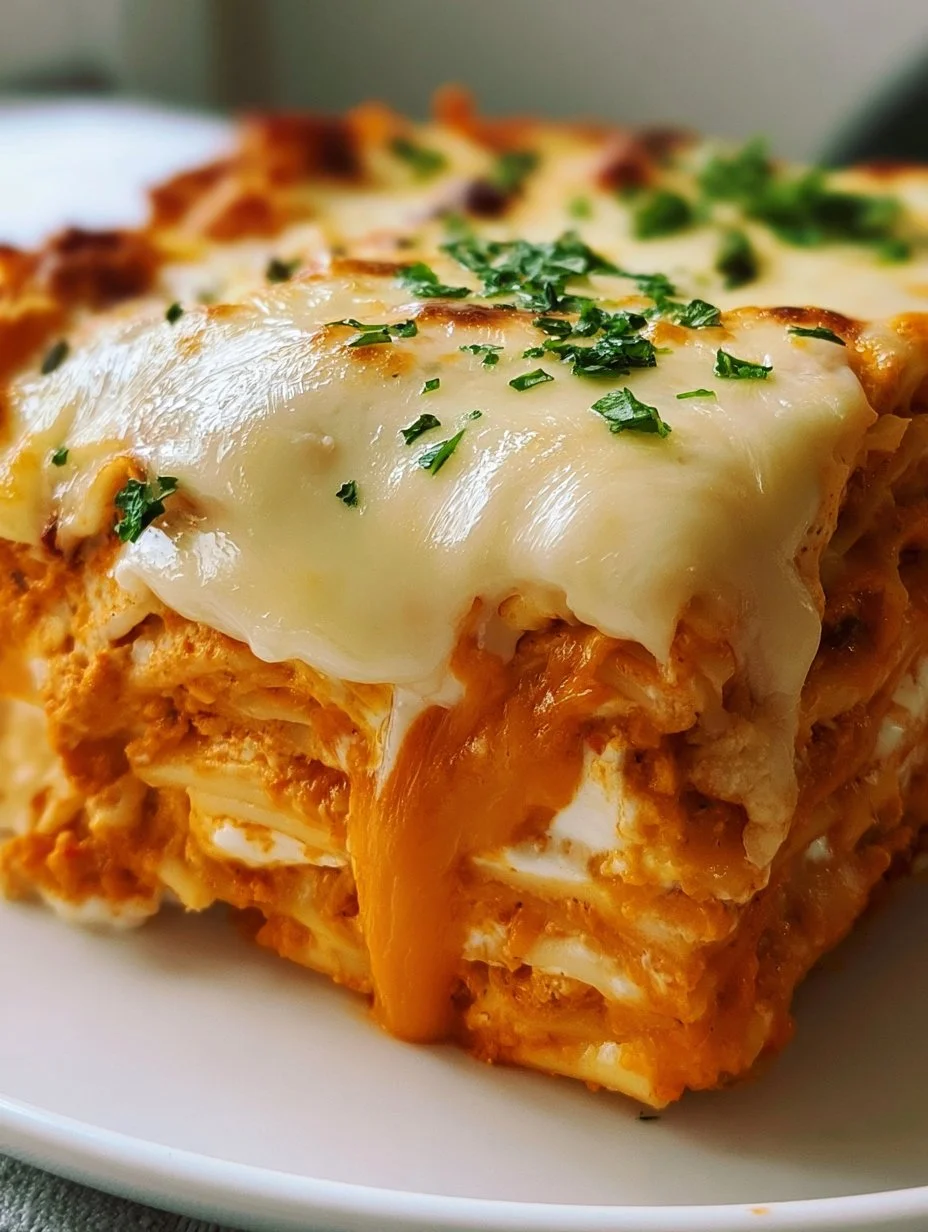 Lasagna de Pollo Buffalo Ranch con Queso