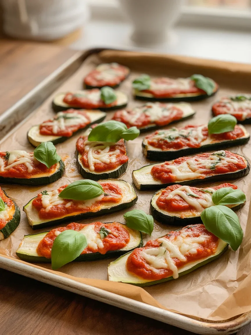 Mini pizzas de calabacín