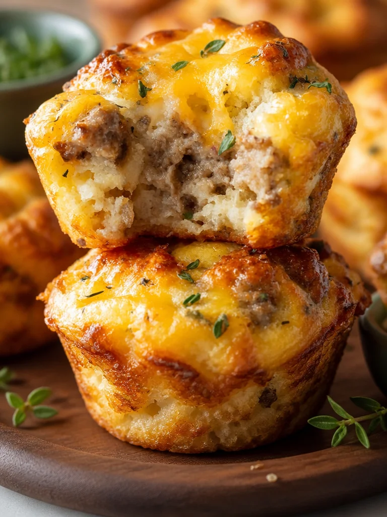 Muffins de salchicha y panqueque