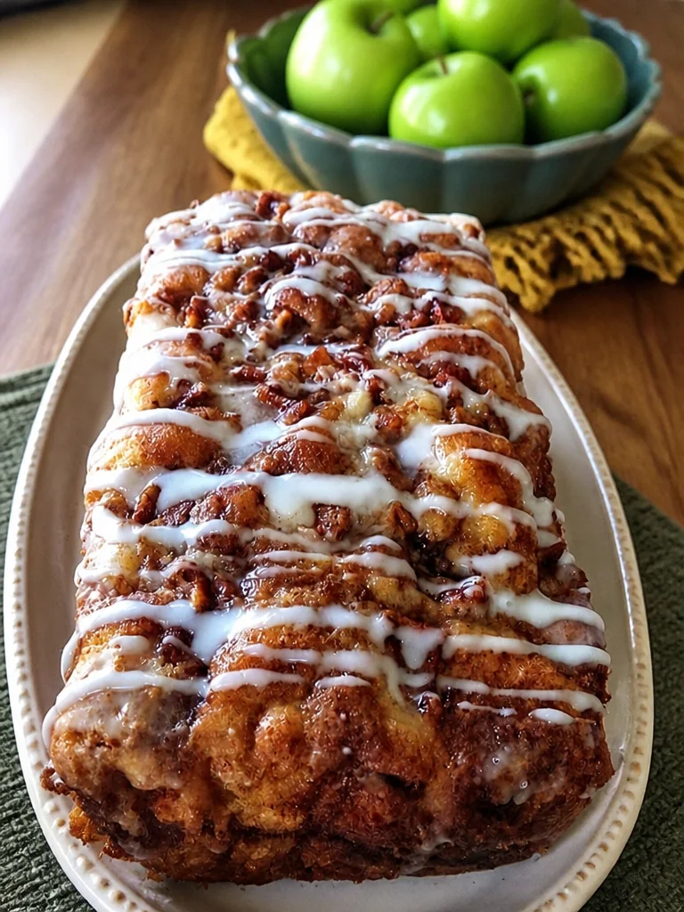 Delicioso pan de manzana frita con canela, fácil y rápido de hacer en casa.