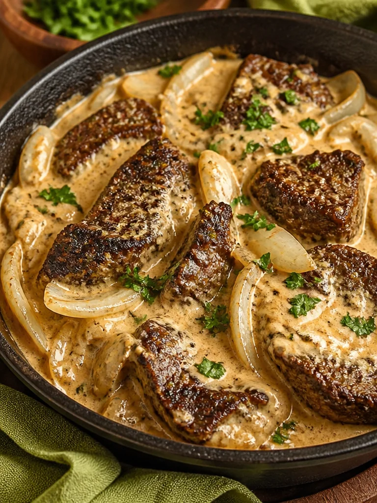 Papa al horno cargada con trozos de carne.
