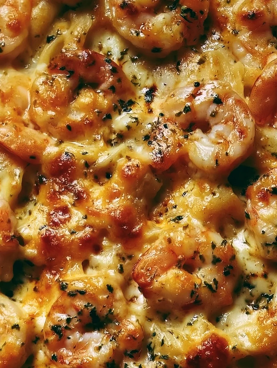 Pasta al Horno con Camarones Scampi