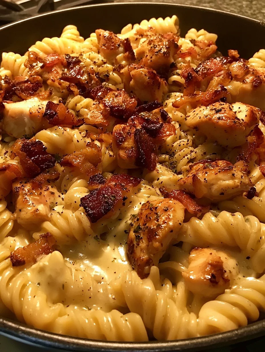 Pasta de Pollo con Tocino y Aderezo Ranchero