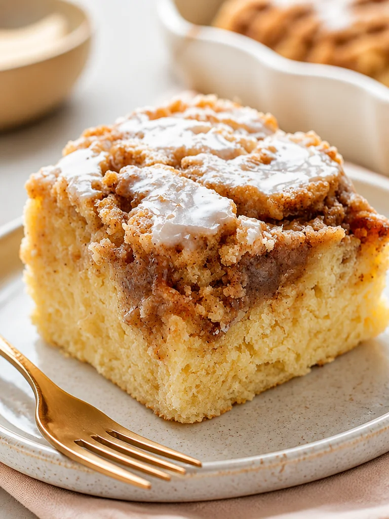 Delicioso pastel de café con rollos de canela fácil de preparar