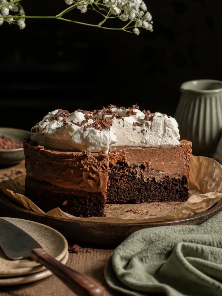 Pastel de Chocolate de Seda Francés, un postre exquisito y suave