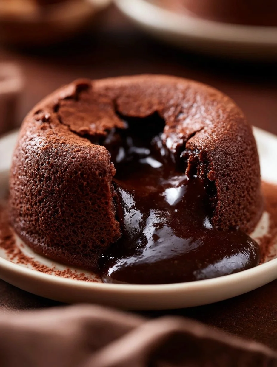 Pastel de Lava de Chocolate