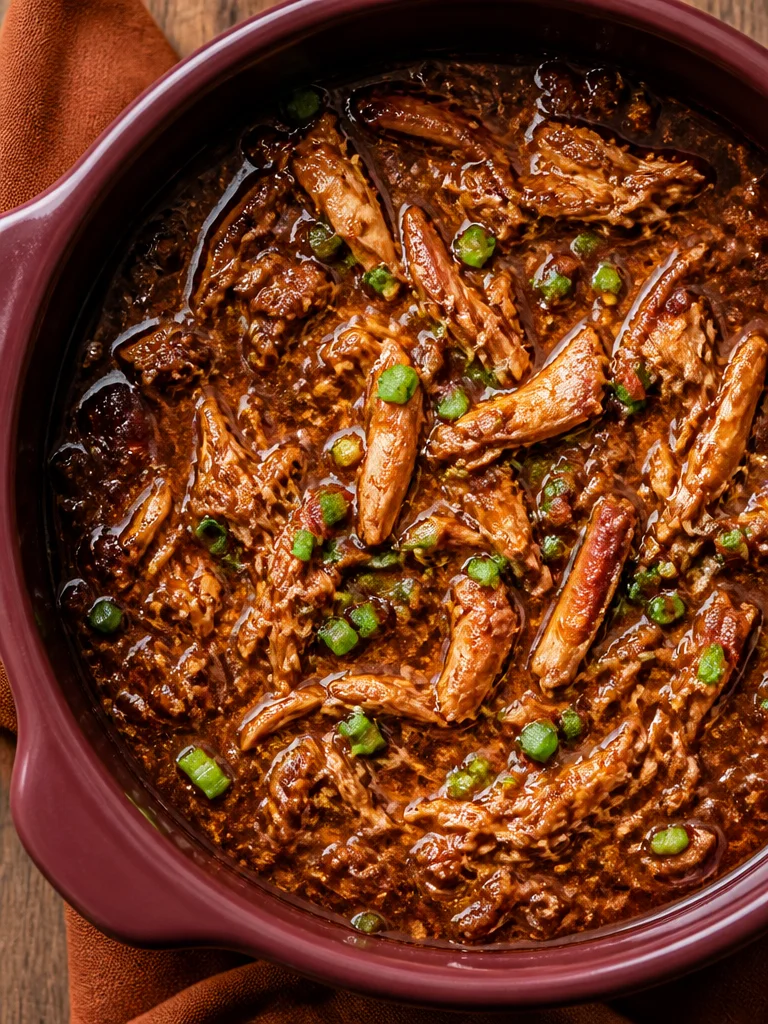 Receta de pollo al bourbon en olla de cocción lenta