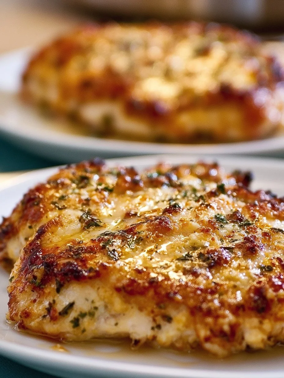 Pollo Marinado con Costra de Queso