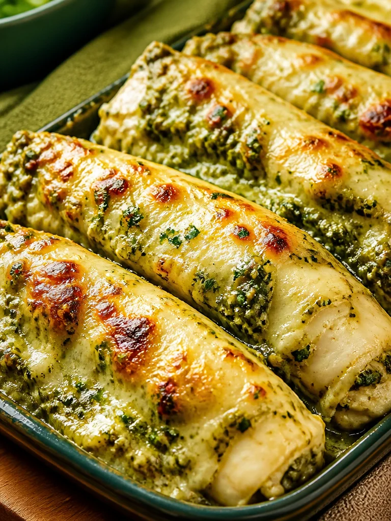 Receta de pollo pesto al horno fácil y delicioso