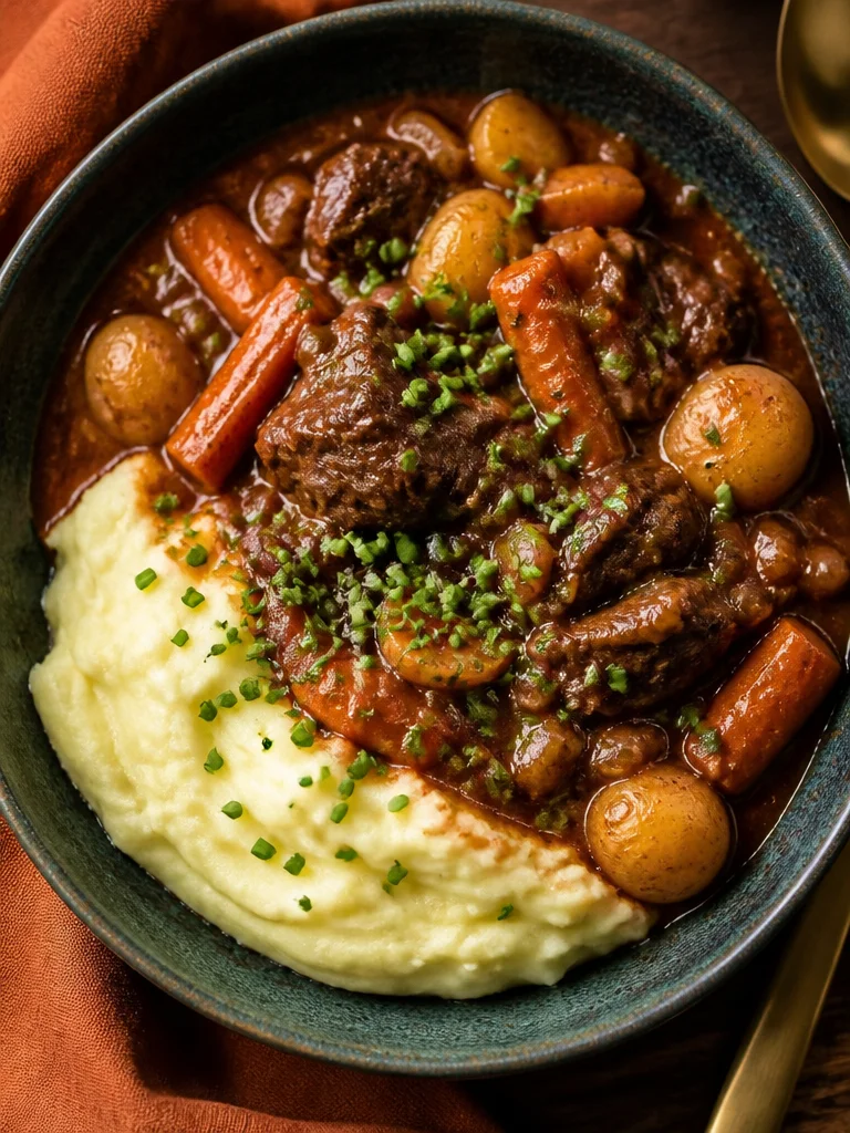 Receta clásica de Beef Bourguignon