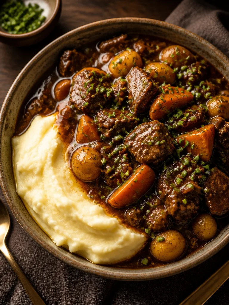 Receta clásica de carne bourguignon
