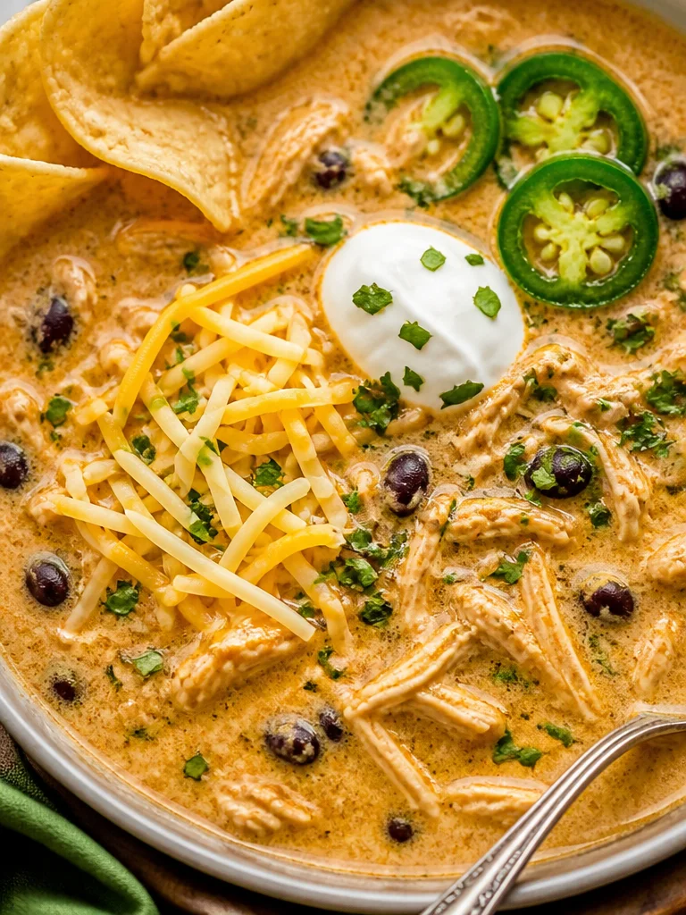 Receta de chili blanco de pollo cocinado en Instant Pot