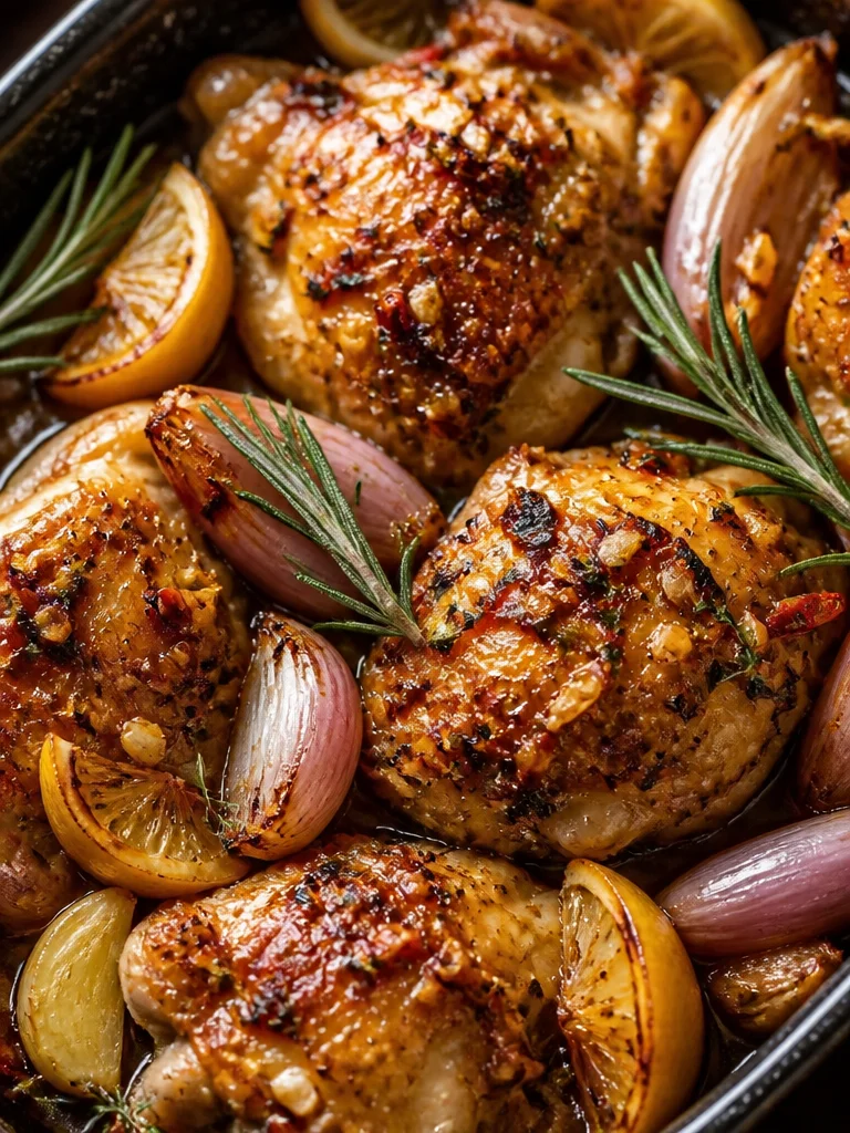 Receta de Pollo con Sidra de Manzana y Romero