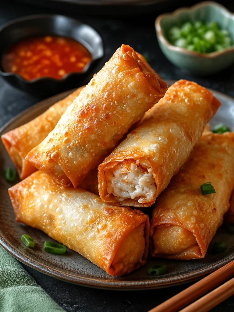 Rollos de huevo de cangrejo Rangoon crujientes y sabrosos