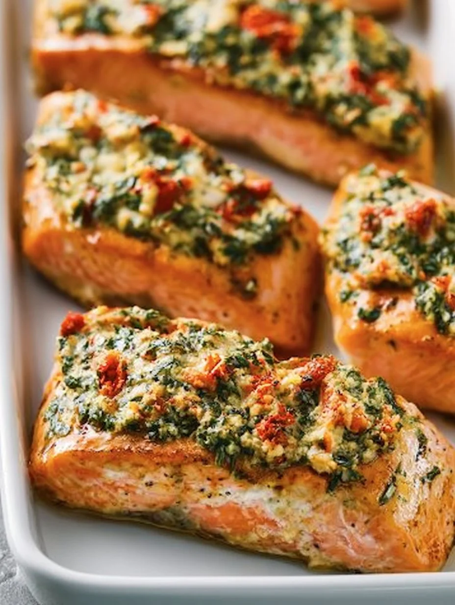 Salmón Relleno Con Espinacas y Feta (¡30 minutos!)
