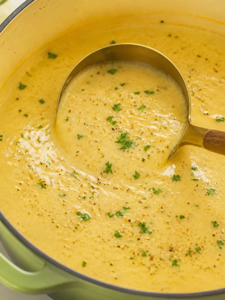 Sopa de Stampede de Dolly en un tazón, lista para servir con ingredientes frescos.
