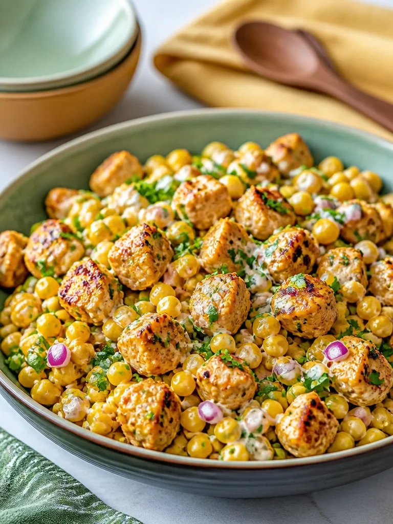 Street Corn Salad with High Protein and Chicken