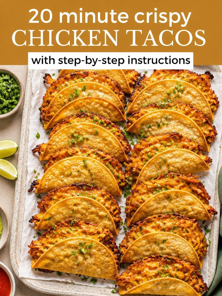 Tacos de pollo mini horneados en 20 minutos