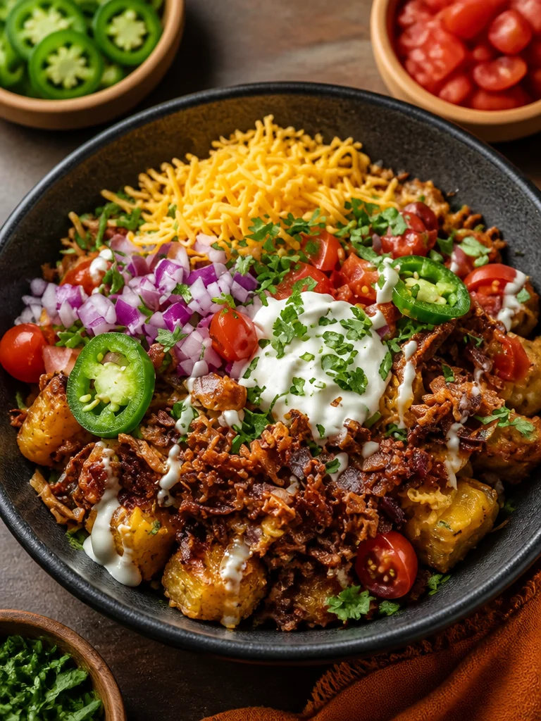 Tazón de Tacos de Papa Cargado