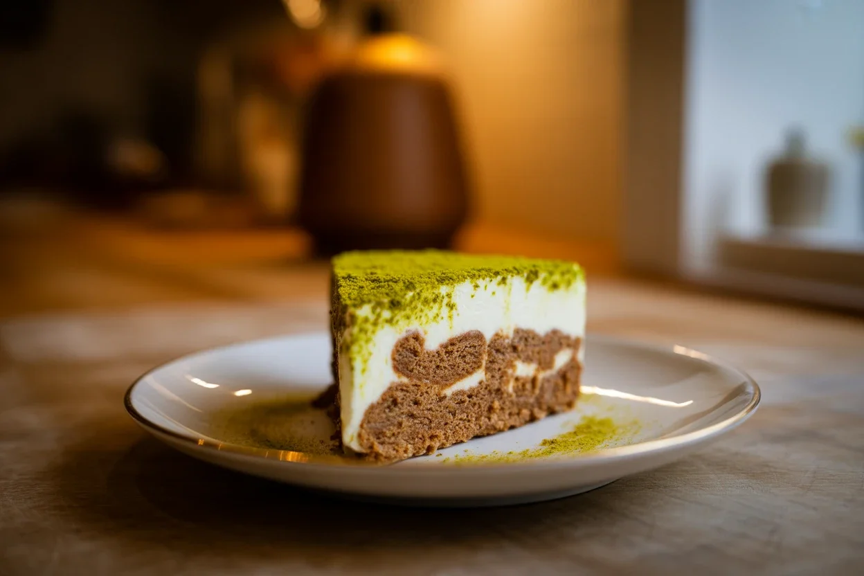 Tiramisú de pistacho