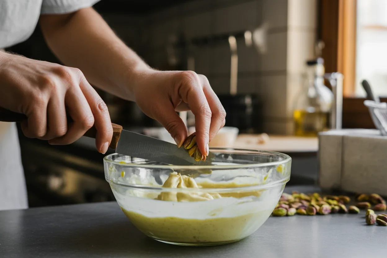 Tiramisú de pistacho