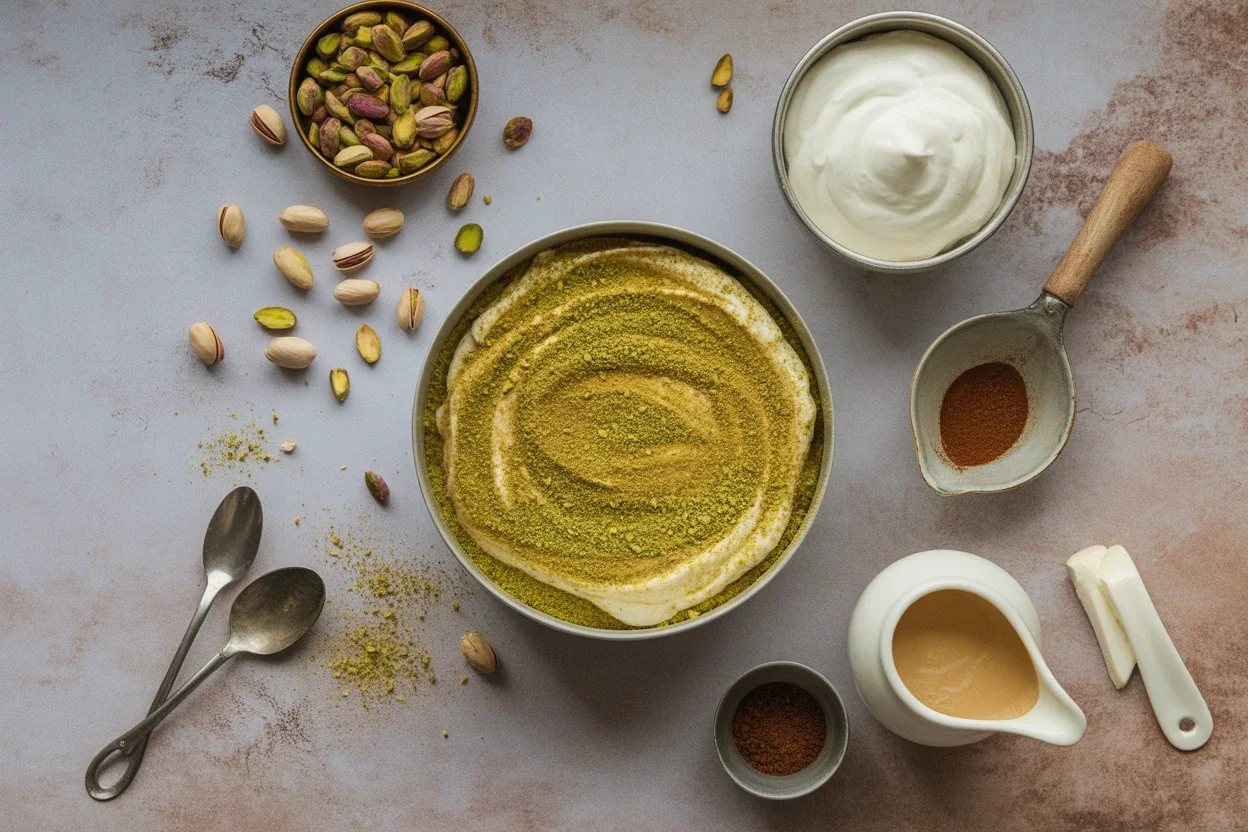 Tiramisú de pistacho